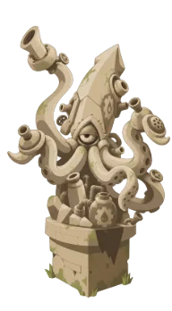 The Foggernaut statue in Astrub, in game